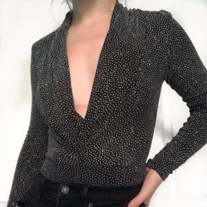 HnM Sparkling Black Bodysuit